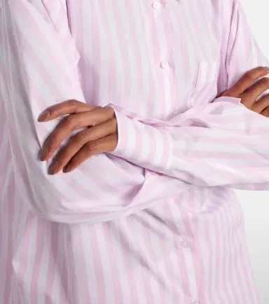 Hunza G Embroidered striped oversized cotton poplin shirt | Thumbnail 3 Hunza G Embroidered striped oversized cotton poplin shirt | Thumbnail 3