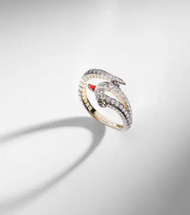 Yvonne Léon Yvonne Léon Python 9kt gold ring with diamonds | Thumbnail 5 Yvonne Léon Yvonne Léon Python 9kt gold ring with diamonds | Thumbnail 5