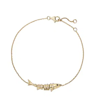 Yvonne Léon Yvonne Léon Marlin 9kt gold chain bracelet with diamonds | Thumbnail 1 Yvonne Léon Yvonne Léon Marlin 9kt gold chain bracelet with diamonds | Thumbnail 1