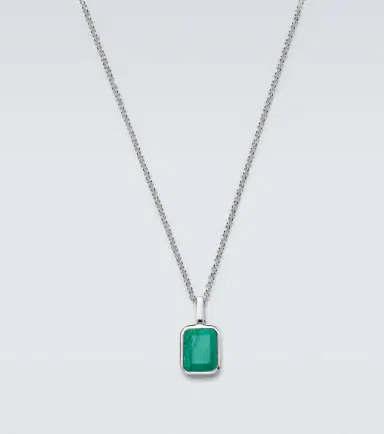 Mateo Sterling silver pendant necklace with malachite | Thumbnail 3 Mateo Sterling silver pendant necklace with malachite | Thumbnail 3