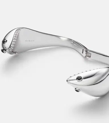 Yvonne Léon Yvonne Léon Requin 9kt white gold bangle with diamonds | Thumbnail 2 Yvonne Léon Yvonne Léon Requin 9kt white gold bangle with diamonds | Thumbnail 2
