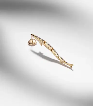 Yvonne Léon Yvonne Léon Marlin Gm 9kt gold single earring with diamonds | Thumbnail 5 Yvonne Léon Yvonne Léon Marlin Gm 9kt gold single earring with diamonds | Thumbnail 5