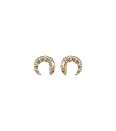 Yvonne Léon Yvonne Léon Écrevisse 9kt gold earrings with diamonds | Thumbnail 1 Yvonne Léon Yvonne Léon Écrevisse 9kt gold earrings with diamonds | Thumbnail 1