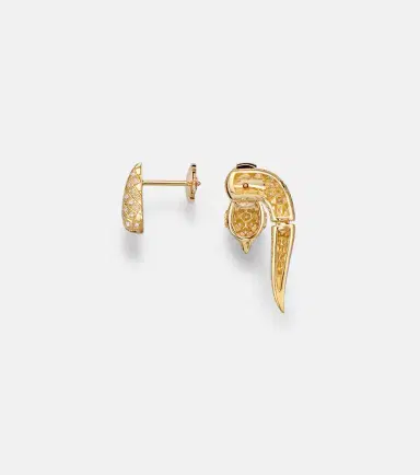 Yvonne Léon Yvonne Léon Python 9kt gold earrings with diamonds and spinels | Thumbnail 4 Yvonne Léon Yvonne Léon Python 9kt gold earrings with diamonds and spinels | Thumbnail 4