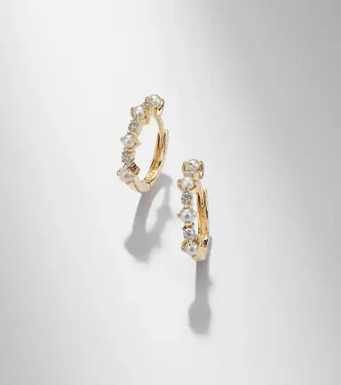 Mateo 14kt gold earrings with diamonds and pearls | Thumbnail 5 Mateo 14kt gold earrings with diamonds and pearls | Thumbnail 5