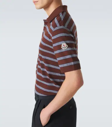 Moncler Striped cotton polo shirt | Thumbnail 4 Moncler Striped cotton polo shirt | Thumbnail 4