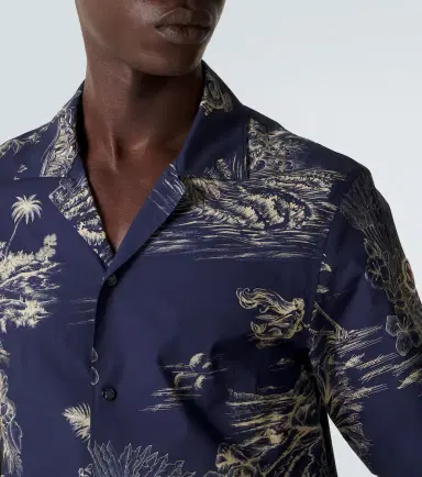 Moncler Floral cotton poplin bowling shirt | Thumbnail 3 Moncler Floral cotton poplin bowling shirt | Thumbnail 3
