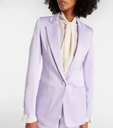 Nina Ricci Crêpe satin blazer | Thumbnail 3 Nina Ricci Crêpe satin blazer | Thumbnail 3