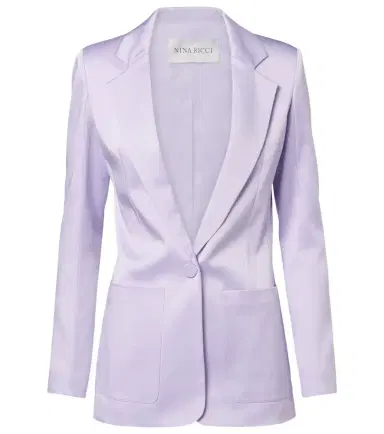 Nina Ricci Crêpe satin blazer | Thumbnail 1 Nina Ricci Crêpe satin blazer | Thumbnail 1