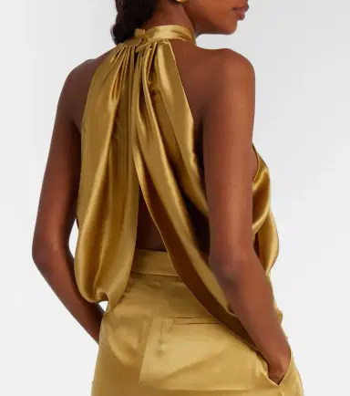 Nina Ricci Open-back silk-blend satin top | Thumbnail 2 Nina Ricci Open-back silk-blend satin top | Thumbnail 2