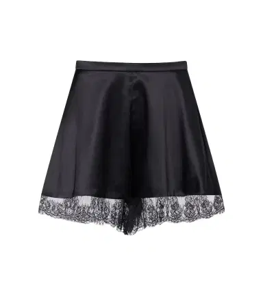 Nina Ricci Lace-trimmed silk-blend satin shorts | Thumbnail 1 Nina Ricci Lace-trimmed silk-blend satin shorts | Thumbnail 1