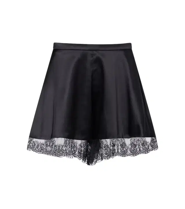 Lace-trimmed silk-blend satin shorts Lace-trimmed silk-blend satin shorts