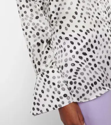 Nina Ricci Printed satin blouse | Thumbnail 3 Nina Ricci Printed satin blouse | Thumbnail 3