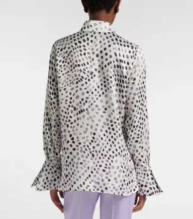Nina Ricci Printed satin blouse | Thumbnail 4 Nina Ricci Printed satin blouse | Thumbnail 4