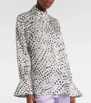 Nina Ricci Printed satin blouse | Thumbnail 5 Nina Ricci Printed satin blouse | Thumbnail 5