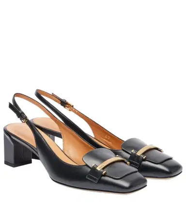 Tod's 50 leather slingback pumps | Thumbnail 1 Tod's 50 leather slingback pumps | Thumbnail 1