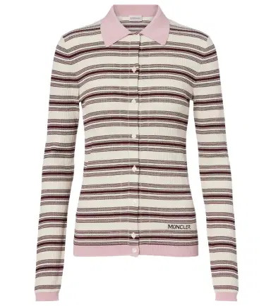 Moncler triped cotton polo shirt | Thumbnail 1 Moncler triped cotton polo shirt | Thumbnail 1