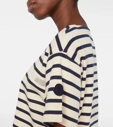 Moncler Striped cotton jersey T-shirt | Thumbnail 4 Moncler Striped cotton jersey T-shirt | Thumbnail 4