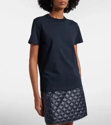 Moncler Crochet-trimmed cotton jersey T-shirt | Thumbnail 3 Moncler Crochet-trimmed cotton jersey T-shirt | Thumbnail 3