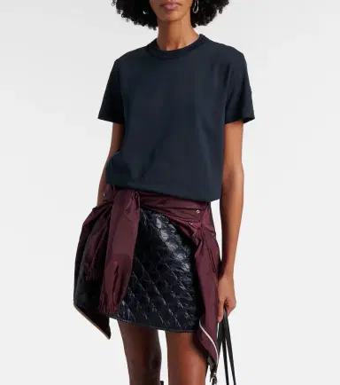 Moncler Crochet-trimmed cotton jersey T-shirt | Thumbnail 4 Moncler Crochet-trimmed cotton jersey T-shirt | Thumbnail 4