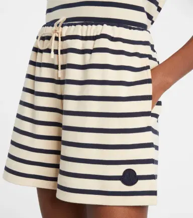 Moncler Striped cotton jersey shorts | Thumbnail 2 Moncler Striped cotton jersey shorts | Thumbnail 2