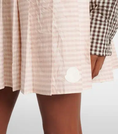 Moncler Checked pleated cotton-blend miniskirt | Thumbnail 3 Moncler Checked pleated cotton-blend miniskirt | Thumbnail 3