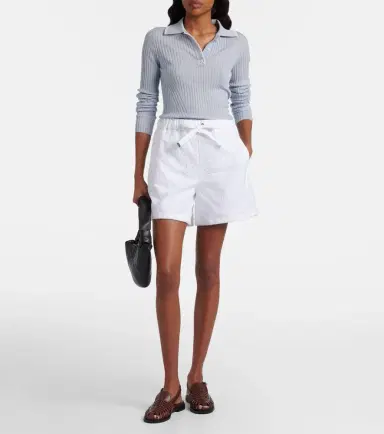 Moncler Broderie anglaise cotton shorts | Thumbnail 4 Moncler Broderie anglaise cotton shorts | Thumbnail 4