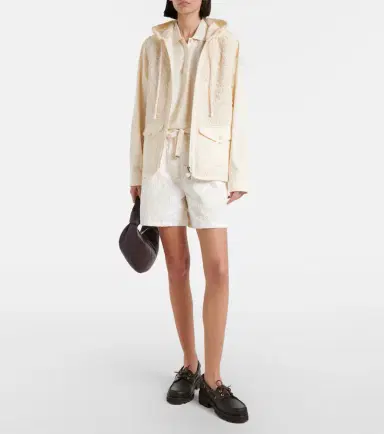 Moncler Embroidered cotton shorts | Thumbnail 3 Moncler Embroidered cotton shorts | Thumbnail 3