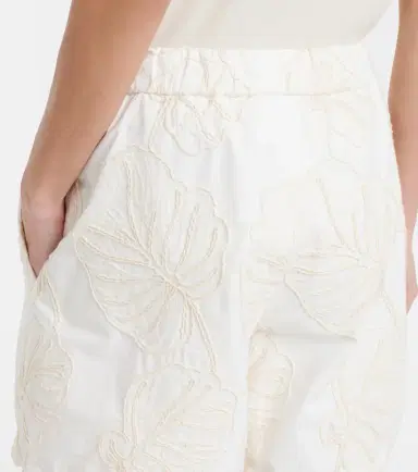 Moncler Embroidered cotton shorts | Thumbnail 4 Moncler Embroidered cotton shorts | Thumbnail 4