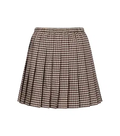 Moncler Pleated gingham cotton-blend miniskirt | Thumbnail 1 Moncler Pleated gingham cotton-blend miniskirt | Thumbnail 1