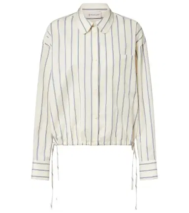 Moncler triped cotton and silk shirt | Thumbnail 1 Moncler triped cotton and silk shirt | Thumbnail 1
