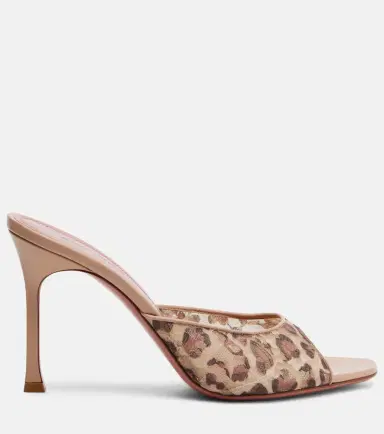 Amina Muaddi Alexa leopard-print lace mules | Thumbnail 2 Amina Muaddi Alexa leopard-print lace mules | Thumbnail 2
