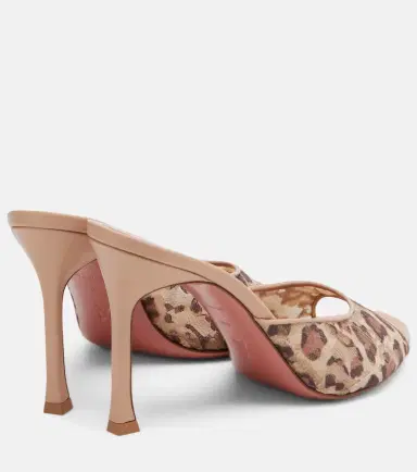 Amina Muaddi Alexa leopard-print lace mules | Thumbnail 4 Amina Muaddi Alexa leopard-print lace mules | Thumbnail 4
