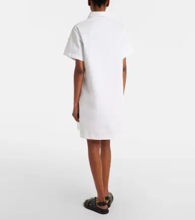 Moncler Embroidered cotton-blend poplin midi dress | Thumbnail 3 Moncler Embroidered cotton-blend poplin midi dress | Thumbnail 3