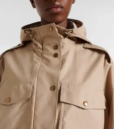 Moncler Carex cropped hooded cotton-blend poplin jacket | Thumbnail 4 Moncler Carex cropped hooded cotton-blend poplin jacket | Thumbnail 4