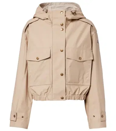 Moncler Carex cropped hooded cotton-blend poplin jacket | Thumbnail 1 Moncler Carex cropped hooded cotton-blend poplin jacket | Thumbnail 1