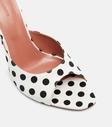 Amina Muaddi Alexa polka-dot satin mules | Thumbnail 4 Amina Muaddi Alexa polka-dot satin mules | Thumbnail 4