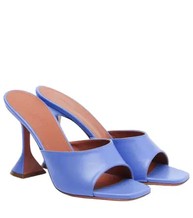 Amina Muaddi Lupita 95 leather mules | Thumbnail 1 Amina Muaddi Lupita 95 leather mules | Thumbnail 1