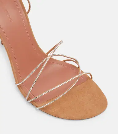 Amina Muaddi Lori 95 embellished suede sandals | Thumbnail 2 Amina Muaddi Lori 95 embellished suede sandals | Thumbnail 2