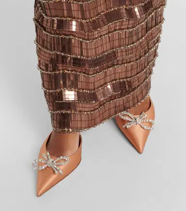 Amina Muaddi Rosie embellished satin slingback pumps | Thumbnail 6 Amina Muaddi Rosie embellished satin slingback pumps | Thumbnail 6