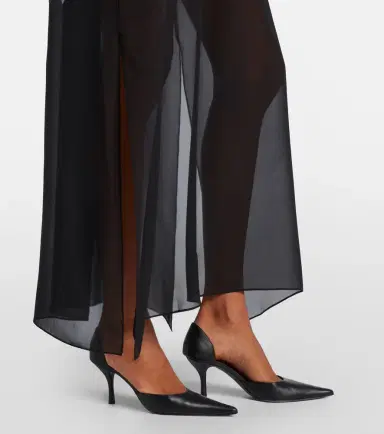 Nina Ricci Gathered sheer silk maxi dress | Thumbnail 7 Nina Ricci Gathered sheer silk maxi dress | Thumbnail 7