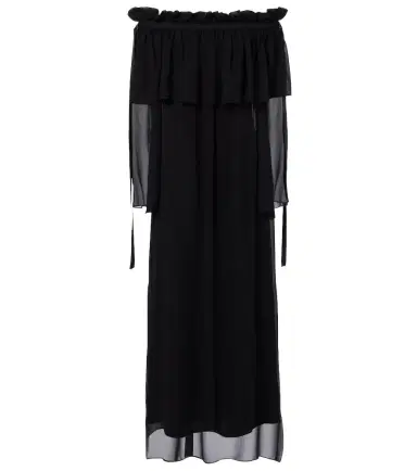 Nina Ricci Gathered sheer silk maxi dress | Thumbnail 1 Nina Ricci Gathered sheer silk maxi dress | Thumbnail 1