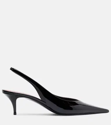 Amina Muaddi Anok 55 patent leather slingback pumps | Thumbnail 6 Amina Muaddi Anok 55 patent leather slingback pumps | Thumbnail 6