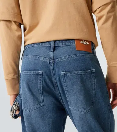 Simone Rocha Crystal-embellished straight jeans | Thumbnail 4 Simone Rocha Crystal-embellished straight jeans | Thumbnail 4
