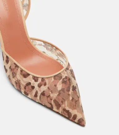 Amina Muaddi Holli 95 leopard-print slingback pumps | Thumbnail 2 Amina Muaddi Holli 95 leopard-print slingback pumps | Thumbnail 2
