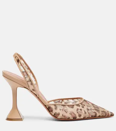 Amina Muaddi Holli 95 leopard-print slingback pumps | Thumbnail 3 Amina Muaddi Holli 95 leopard-print slingback pumps | Thumbnail 3