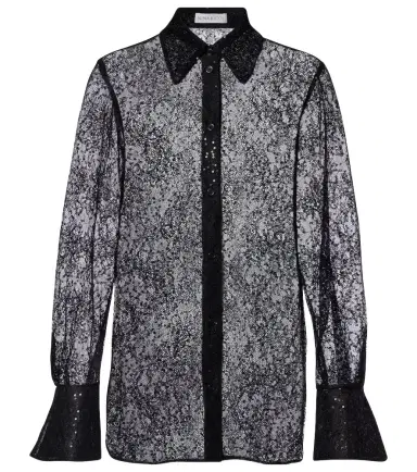 Nina Ricci Sequined lace shirt | Thumbnail 1 Nina Ricci Sequined lace shirt | Thumbnail 1