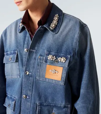Simone Rocha Embellished denim jacket | Thumbnail 2 Simone Rocha Embellished denim jacket | Thumbnail 2
