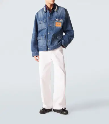 Simone Rocha Embellished denim jacket | Thumbnail 3 Simone Rocha Embellished denim jacket | Thumbnail 3