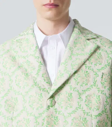 Simone Rocha Floral cotton-blend jacquard coat | Thumbnail 3 Simone Rocha Floral cotton-blend jacquard coat | Thumbnail 3